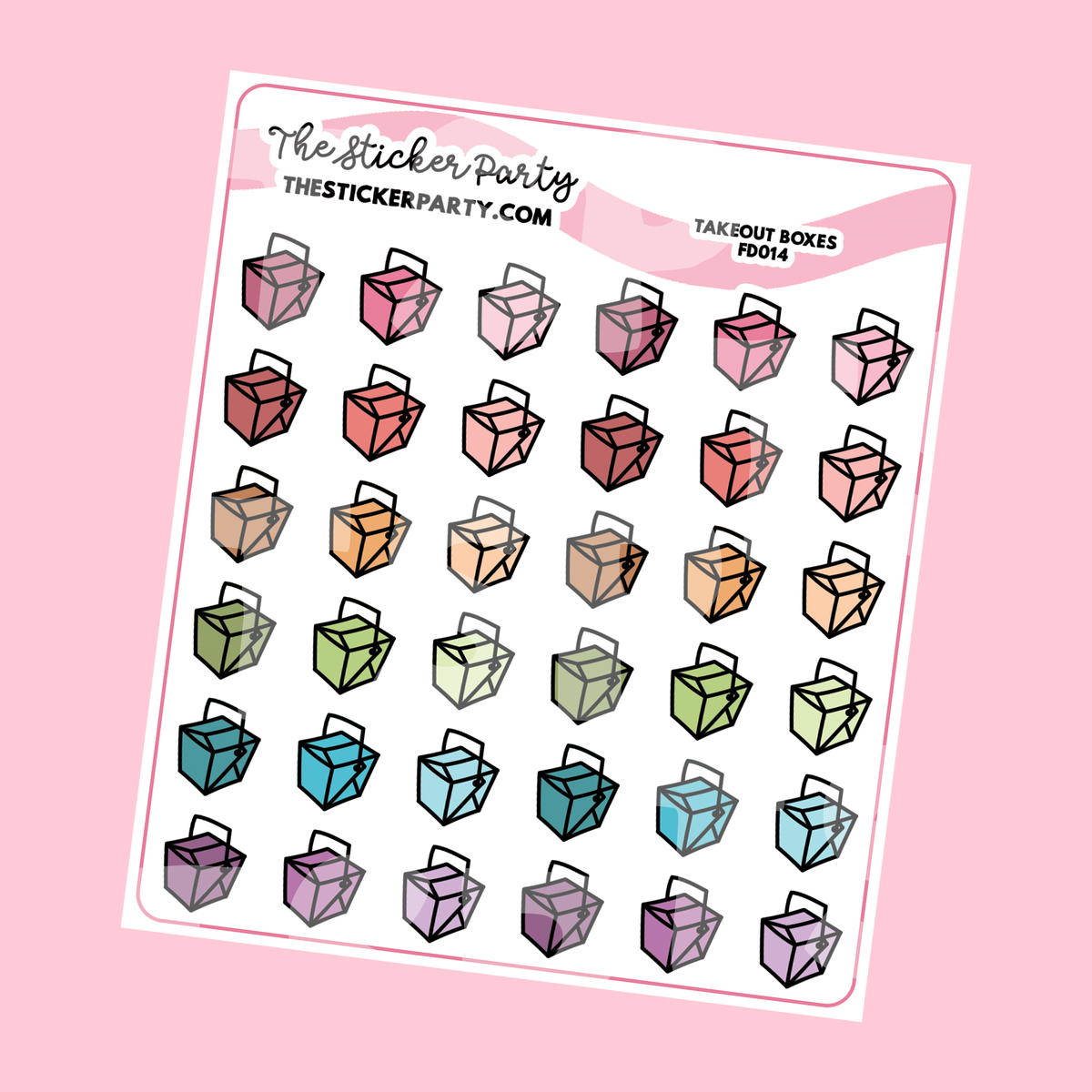 Cut Out Container Stickers Example Takeout Containers Takeout Boxes Planner Stickers – The Sticker Party