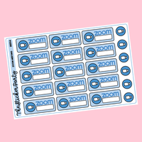 Z*om Virtual Meeting Planner Stickers