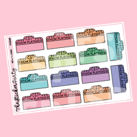 thumbnail image 2 of Movie Planner Stickers, 0.5 Inch Theater Scrapbooking Arts Calendar Kids Crafting 208-Pack 2 of 13