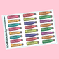 Hydration Tracker Planner Stickers Hydrate Planner Stickers