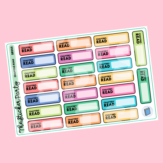 Chapters Read Planner Stickers