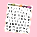 "Hello 2023" Amy Tangerine Collab Number Planner Stickers