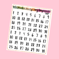 "Hello 2023" Amy Tangerine Collab Number Planner Stickers