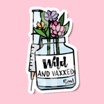 Go Wild 2022 Wild & Vaxxed Glitter Die Cut Sticker