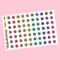 Rainbow Asterisk Planner Stickers