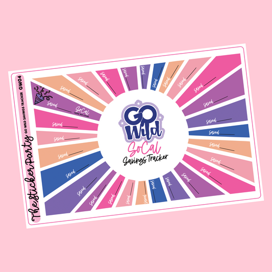 Go Wild 2022 Savings Tracker Sticker Kit | Go Wild 2022 Planaheim GW 2022