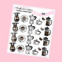 Coffee Planner Stickers | Coffee Mug Stickers, Frappuccino Stickers