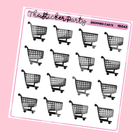 Shopping Cart Planner Stickers