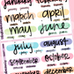 Katie K Plans Collab RAINBOW MONTHS Planner Stickers