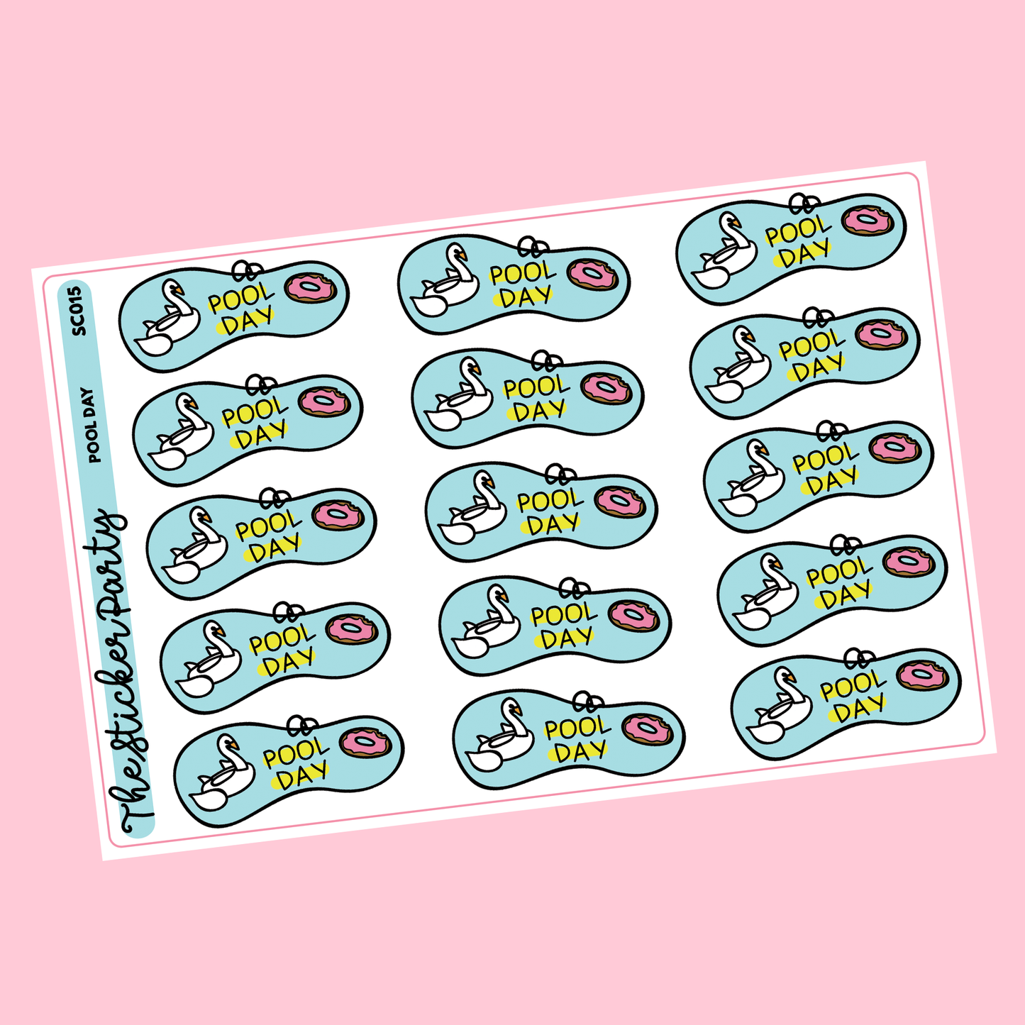 Pool Day Planner Stickers