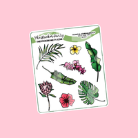 Tropical Plants Sticker Sheet