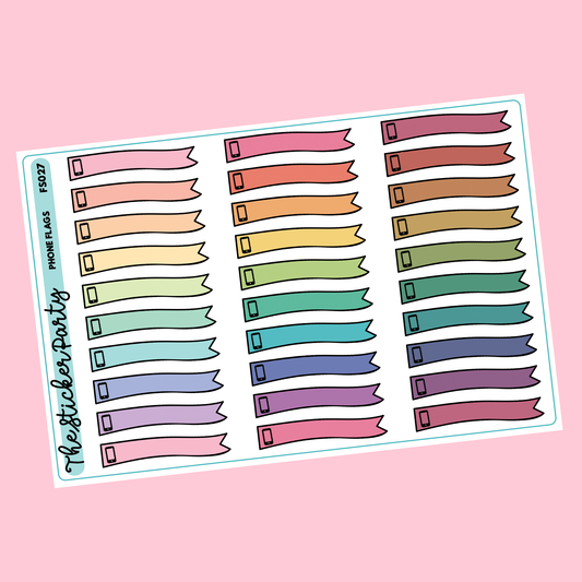 Phone Flag Planner Stickers Phone Planner Stickers