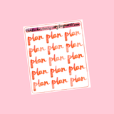 Amy Tangerine Collab "Plan" Planner Stickers