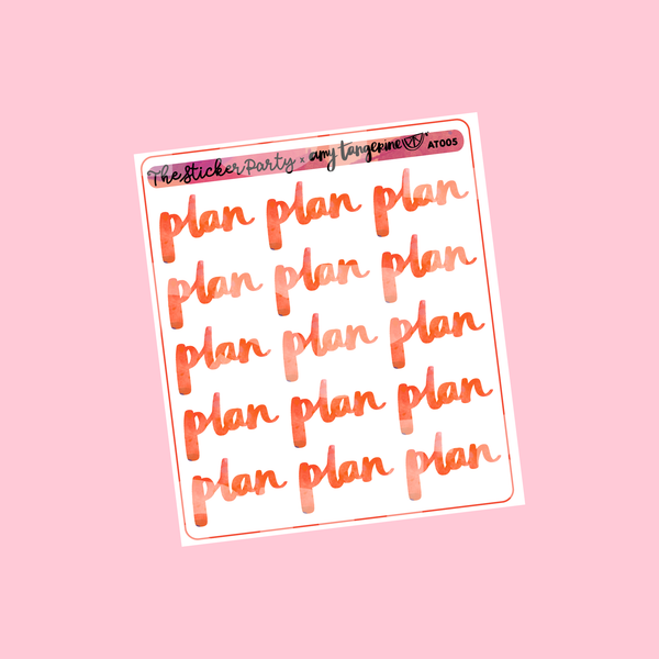 Amy Tangerine Collab "Plan" Planner Stickers