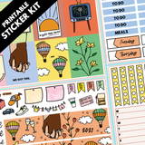 PRINTABLE New Year 2021 Sticker Kit in Standard Vertical Sizing