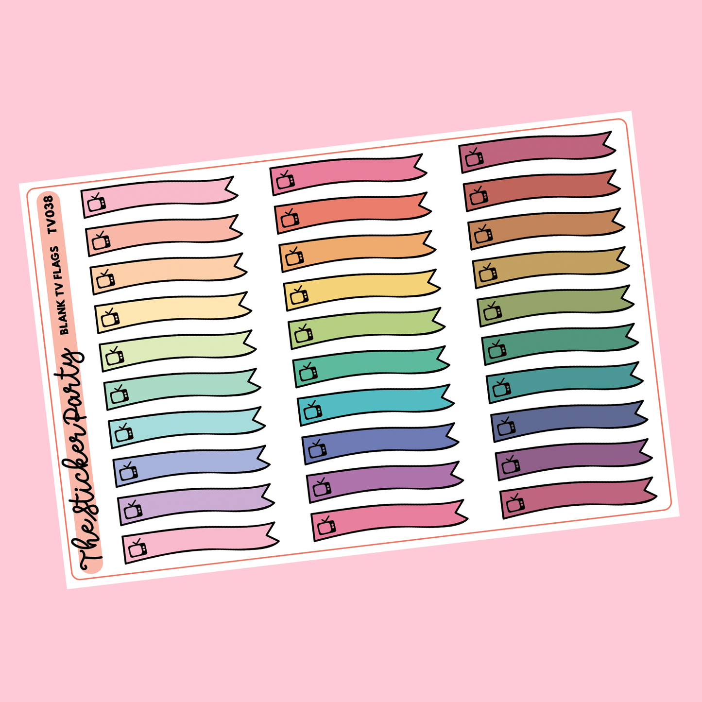 TV Show Planner Stickers TV Show Flags