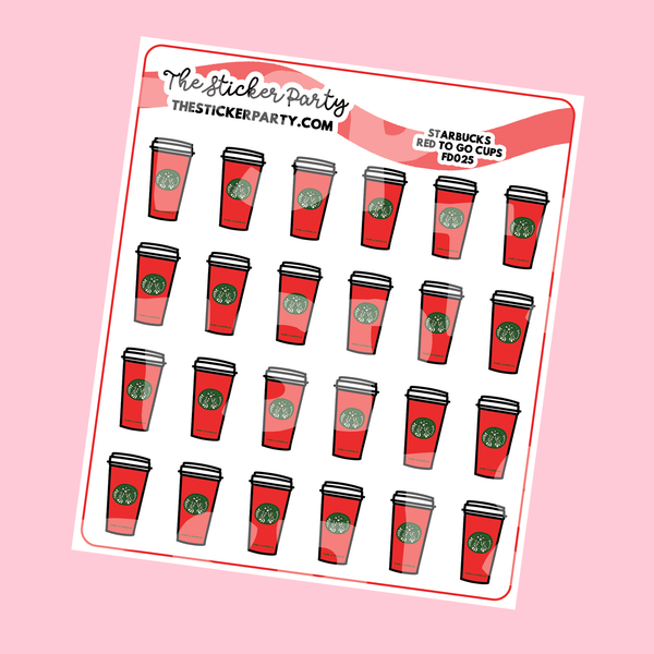 St*rbucks Red Cups Planner Stickers