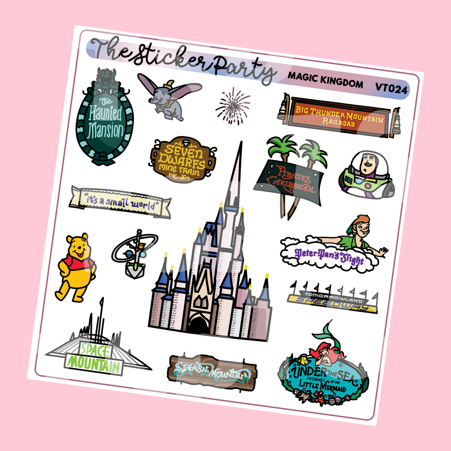 M*gic Kingdom Planner Stickers WDW Planner Stickers