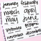 Katie K Plans Collab NEUTRAL MONTHS Planner Stickers